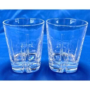 Nachtmann Havanna Set/2 Crystal 4.25" Whiskey Old-Fashioned Glasses Germany